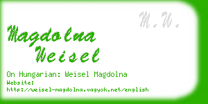 magdolna weisel business card